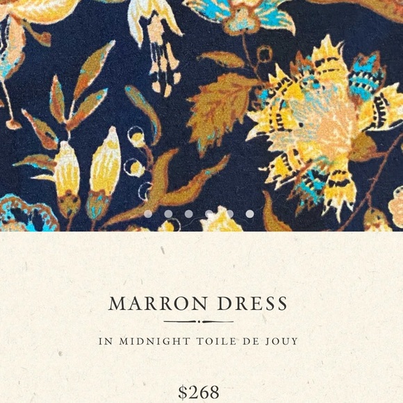 🖤 SOLD 🖤 MARRON DRESS -- MIDNIGHT TOILE DE JOUY - Picture 3 of 5